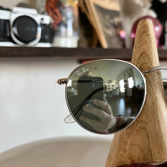 RayBan Round Metal Sunglasses - Picture 2 of 7